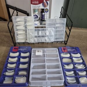 Kiss French Acrylic Press-On Nails - White and Clear